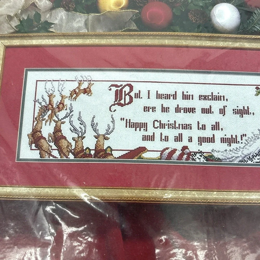 Janlynn Christmas Cross Stitch #13-222 Santa And To All A Good Night 1996 24